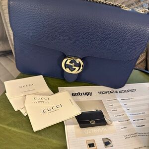 Beautiful Blue Gucci Interlocking Crossbody bag